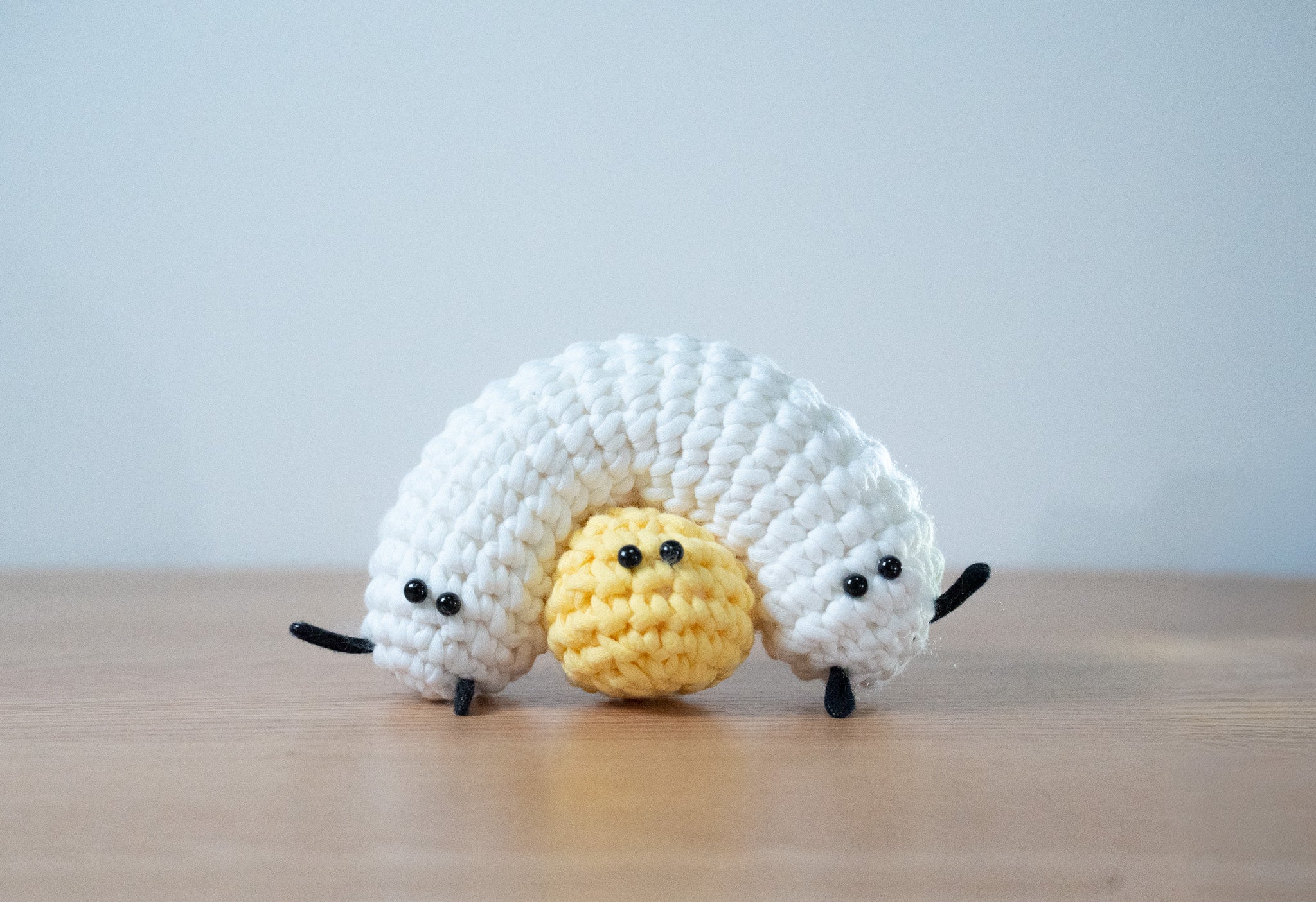 小怪物系列｜《小白與蛋黃》新手鈎針材料包｜一星難度｜廣東話原創教程